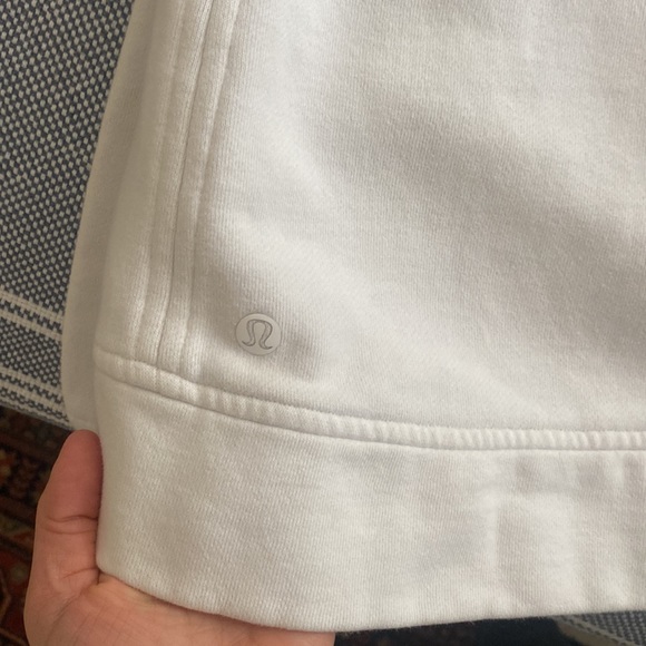 White Lululemon Hoodie with phone pocket - Picture 2 of 4